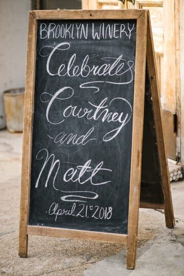 wedding chalkboard sign